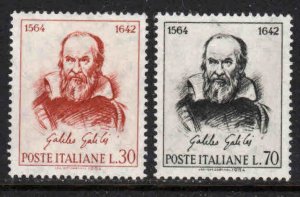 Italy #888-89 ~ Cplt Set of 2 ~ Galileo ~ Mint, NH ~ 1964