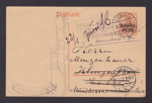 LATVIA 1917, German occup. Ober Ost, Pre-stamped postcard from Libau Liepaja WWI