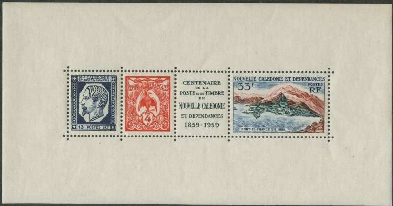 NEW CALEDONIA Sc#317a 1960 Stamp Centenary Souvenir Sheet OG Mint NH