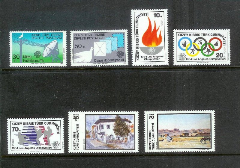 TURKISH CYPRUS (144) Different Stamps ALL Mint Never Hinged