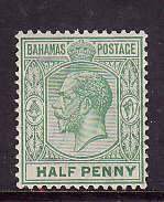 Bahamas-Sc#70- id9-unused hinged 1/2p KGV-1924-