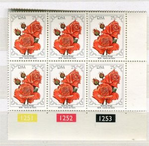 SOUTH AFRICA; 1979 Pictorial Roses issue fine MINT MNH CORNER BLOCK