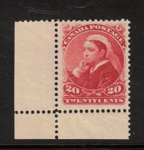 Canada #46 Extra Fine Never Hinged Lower Left Margin Gem **With Certificate**