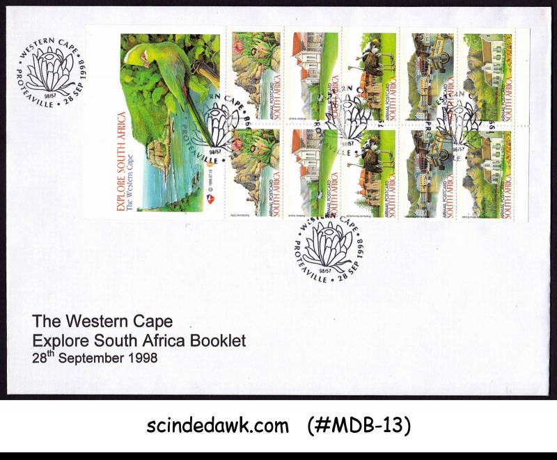 SOUTH AFRICA - 1998 THE WESTERN CAPE - STAMPBOOKLET on FDC