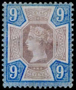 SG209 SPEC K38(1), 9d dull purple & blue, M MINT. Cat £75.