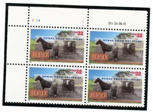 US  3090  Rural Free Delivery 32c - Plate Block of 4 - MNH - 1996 - 2224-1 UL