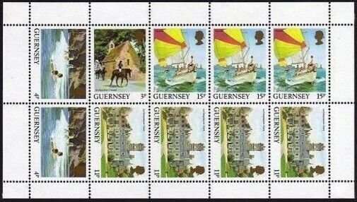 Guernsey 296a sheet,MNH.Michel H-Blatt 26. St Apolline Chapel,Petit Port,Havelet