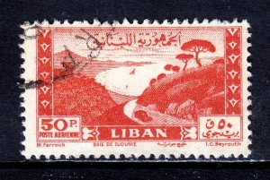 Lebanon - Scott #C147B - Used - Pulled perf UR - SCV $35