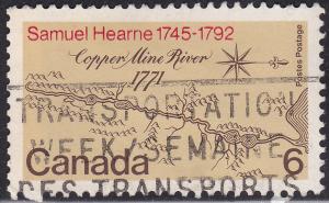 Canada 540i Explorer Samuel Hearne Map 6¢ 1971