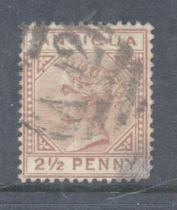 Antigua Sc 13 1882 2 1/2d red brown Victoria stamp used