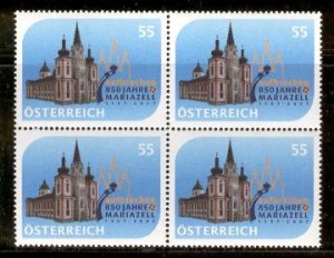 Austria 2007 Mariazell Basilica, Scott No(s).  2106 MNH Block of 4