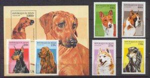 Benin 980-86 MNH Dogs SCV8.15