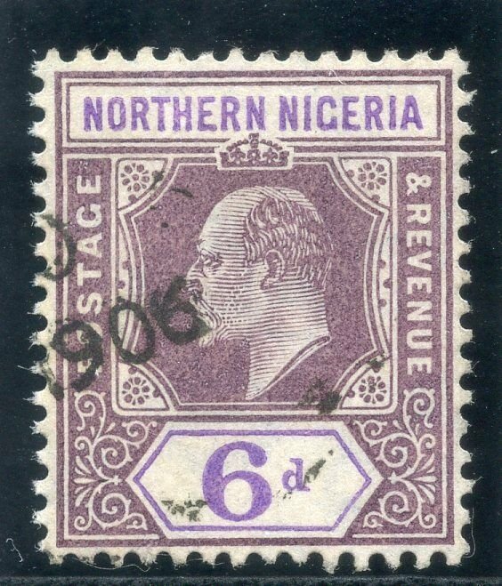 Northern Nigeria 1905 KEVII 6d dull purple & violet (O) very fine used. SG 25.