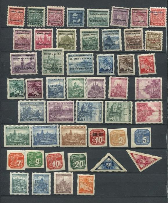 Bohemia & Moravia 1939 Mi 1-52 MNH/MH Complete Year (-4 Stamps) CV 85 Euro