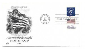 1892-93 Circle of Stars, Flag/Mountain booklet pair ArtCraft FDC