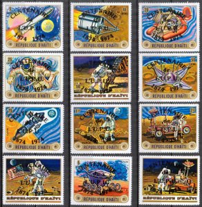 Haiti 1974 100 Years of UPU Universal Postal Union Set of 12 on Space MNH