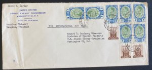 1963 Bangkok Thailand American Embassy Diplomatic Cover To Washington DC Usa