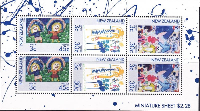 New Zealand 1986 Health miniature sheet UHM