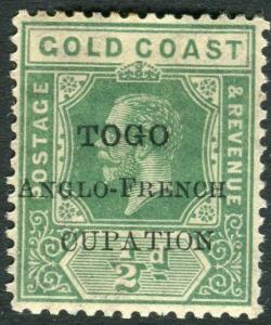 TOGO-1915 ½d Green CUPATION FOR OCCUPATION VARIETY Sg H34e MOUNTED MINT  V22131