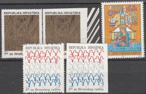 Croatia #RA20, RA20a, RA21, RA23, RA23a  MNH  CV $4.40   (A6497)