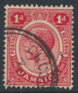 Jamaica  SG 58a Scarlet  SC# 61  Used 1916    see detail and scan