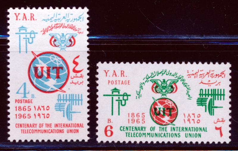 YEMEN 1965 ITU TELECOMMUNICATIONS SET SCOTT 211-12