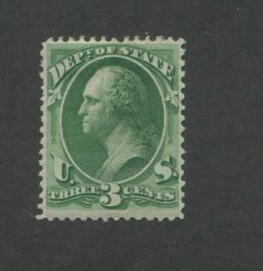 1873 United States State Dept. Official Stamp #O59 F/VF Mint Hinged Disturbed OG 