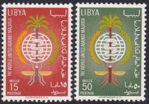 Libya #218-19 F-VF Mint NH ** Malaria Eradication