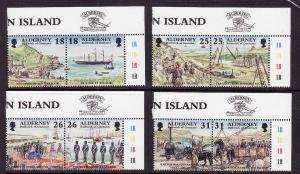 D3-Guernsey-Alderney-Scott#106-13-unused NH set-Garrison Isl