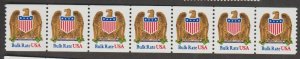 U.S. Scott #2602 Eagle & Shield - Bulk Rate USA Stamp - Mint NH Strip of 7