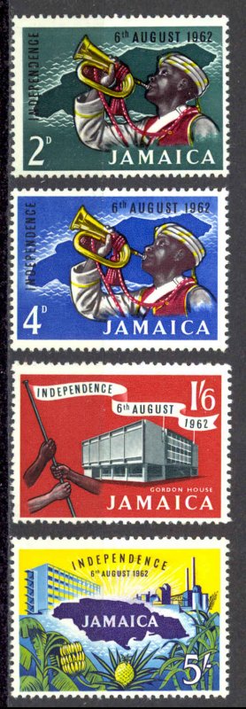 Jamaica Sc# 181-184 MH 1962 Independent State