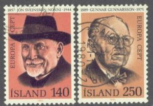 ICELAND 528-29 USED 1980 EUROPA-PORTRAITS