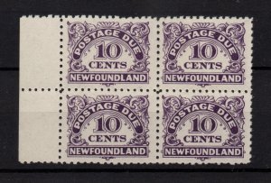 Newfoundland 1939 10c violet Postage Due MNH block D6 WS36332