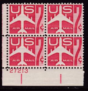 United States 1960  7cent carmine  Plate Number Block. VF/NH