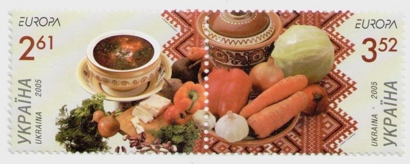 2005 Ukraine stamp Gastronomy Borsch Ukrainian food meals cuisine Cooking MNH
