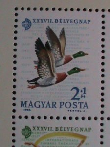 ​HUNGARY-1964 SC# B242b  37TH STAMP DAY MNH S/S VF WE SHIP TO WORLD WIDE