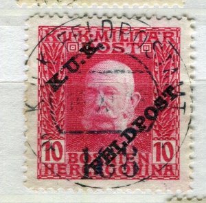 AUSTRIA; KUK FELDPOST Optd. on F. Joseph issue fine used 10h. value