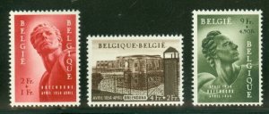 BELGIUM #B558-60 Complete set, og, LH, B558 small thin and not counted,