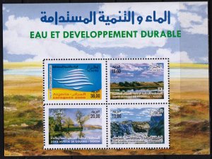 Algeria 2008 Water Management Wetlands Mi. Bl.14 S/S MNH