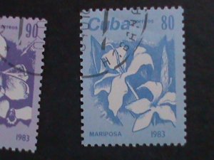 ​CUBA-1983 SC#2659 WILD FLOWERS FANCY CANCEL-HARD TO FIND VERY FINE