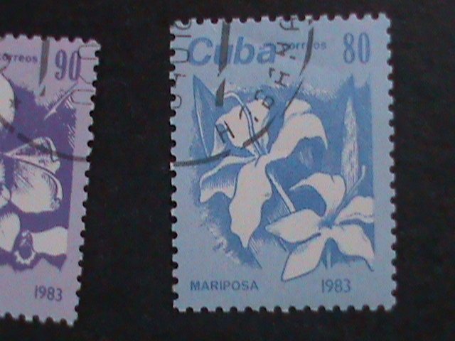 ​CUBA-1983 SC#2659 WILD FLOWERS FANCY CANCEL-HARD TO FIND VERY FINE