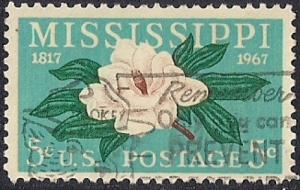 1337 5 cent Mississippi Statehood VF used