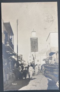 1933 British Post Office CasaBlanca Morocco RPPC Postcard Cover To England Rabat