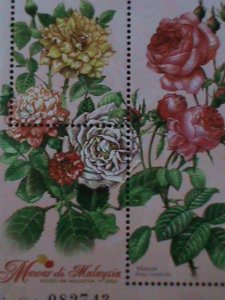 ​MALAYSIA-2003-SC#917  LOVELY  BEAUTIFUL ROSES-MNH -S/S-VERY FINE-LAST ONE