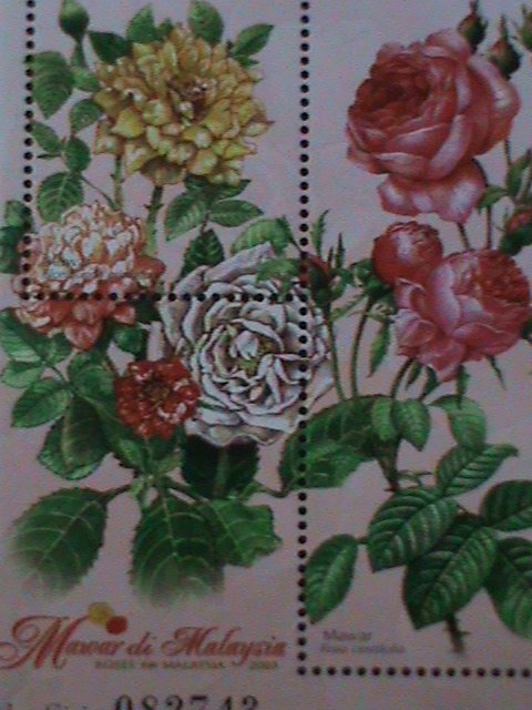 ​MALAYSIA-2003-SC#917  LOVELY  BEAUTIFUL ROSES-MNH -S/S-VERY FINE-LAST ONE