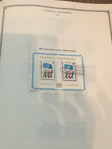 United Nations accumulation on album pages, used