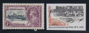 Leeward Islands, SG 91l, MHR Kite & Horizontal Log variety