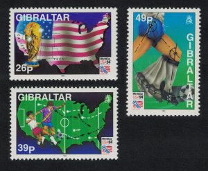 Gibraltar World Cup Football Championship USA 3v SG#721-723