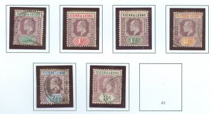 Sierra Leone #77-82 Used Single