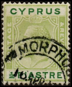 Cyprus 91 - Used - 1/2pi George V (Wmk 4) (1925) (cv $1.50)